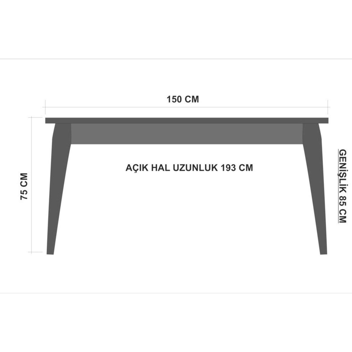 Quantum 6-8 Seat Extendable Dining Table, Light Wood & Black – image 3
