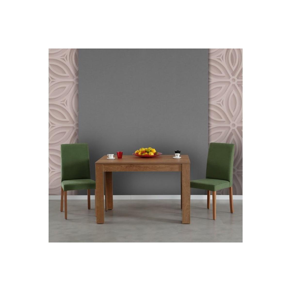 Bois 4 Seat Fixed Dining Table, Oak – image 2