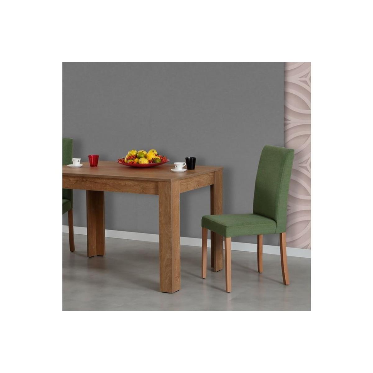 Bois 4 Seat Fixed Dining Table, Oak – image 3