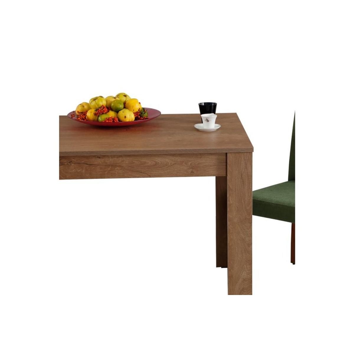 Bois 4 Seat Fixed Dining Table, Oak – image 4