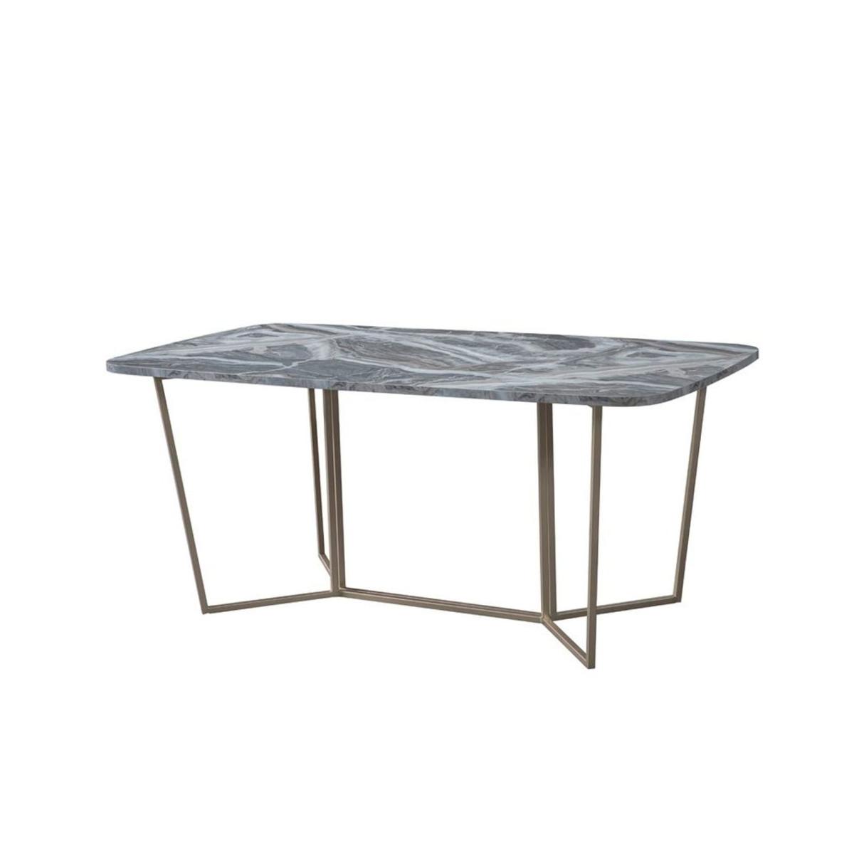 Loft Dining Table, Marble & Gold – image 2