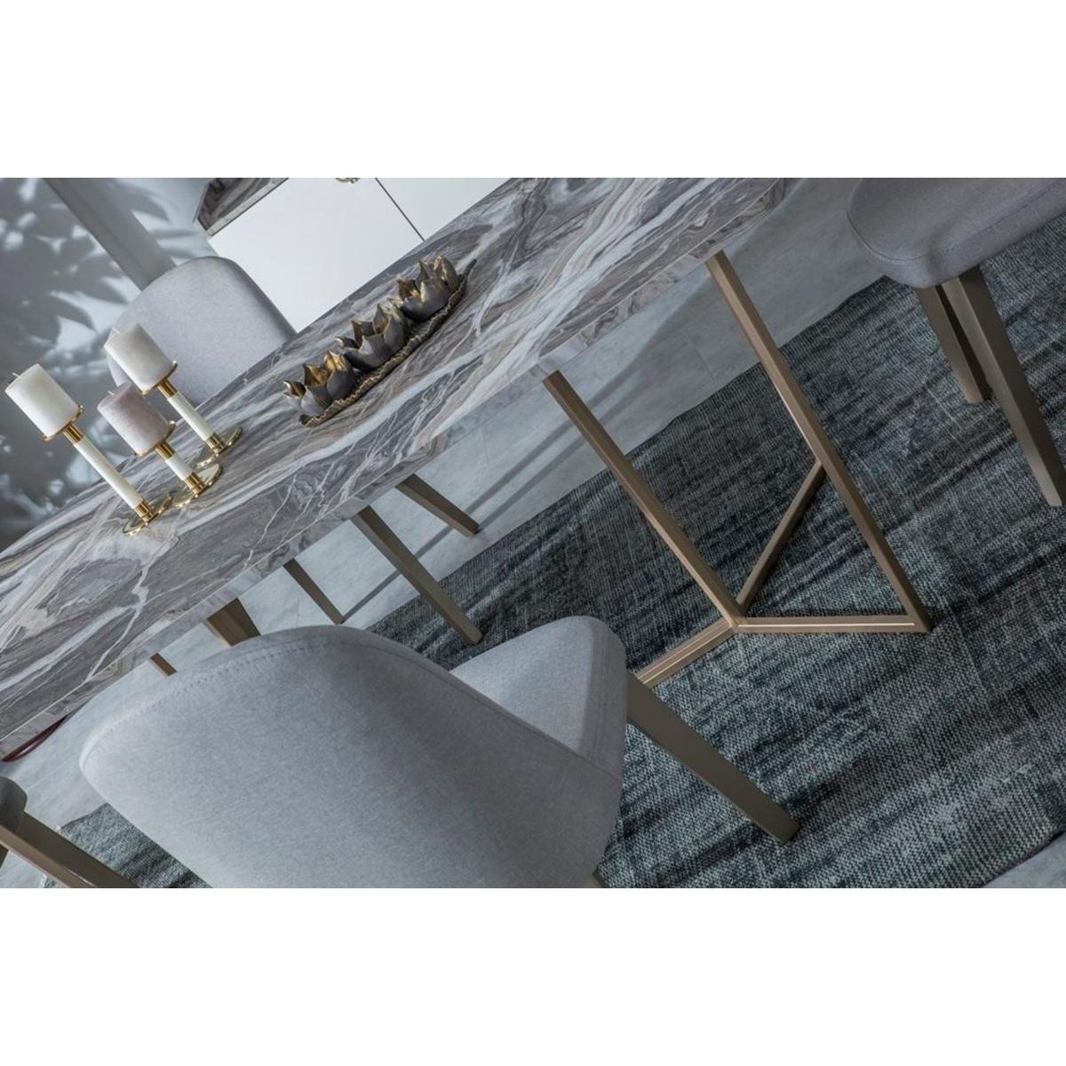 Loft Dining Table, Marble & Gold – image 6
