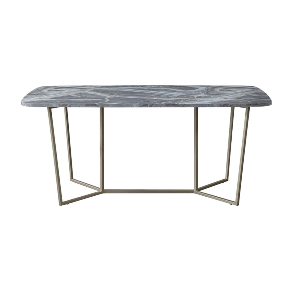 Loft Dining Table, Marble & Gold – image 1