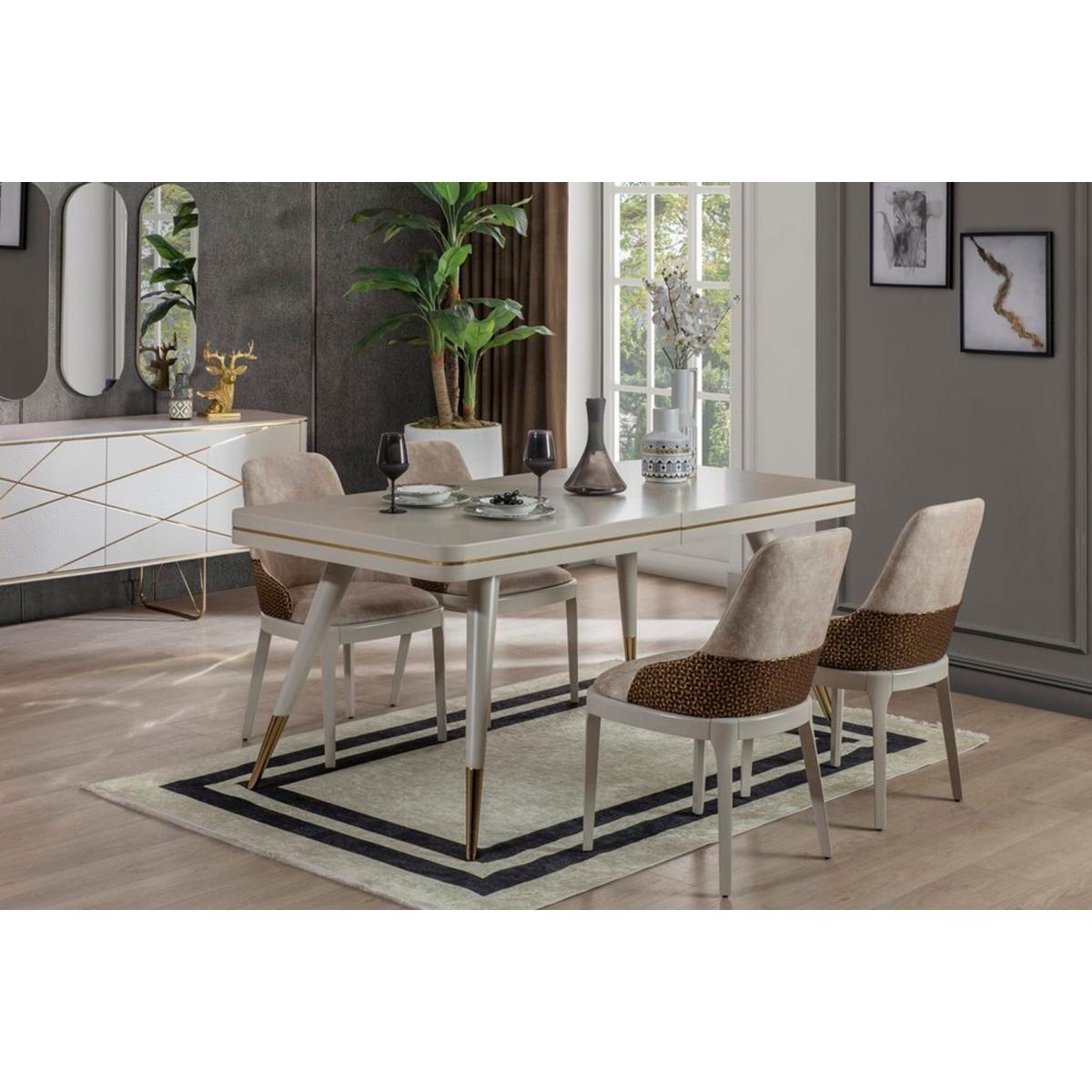 Adige Extendable Dining Table, White – image 2
