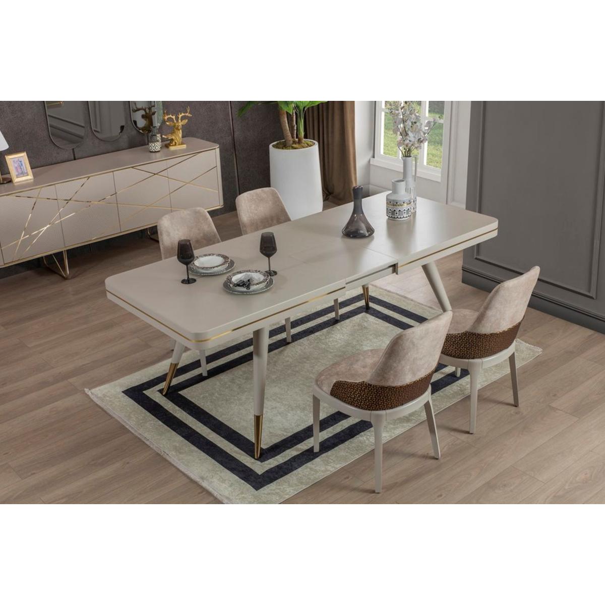 Adige Extendable Dining Table, White – image 3