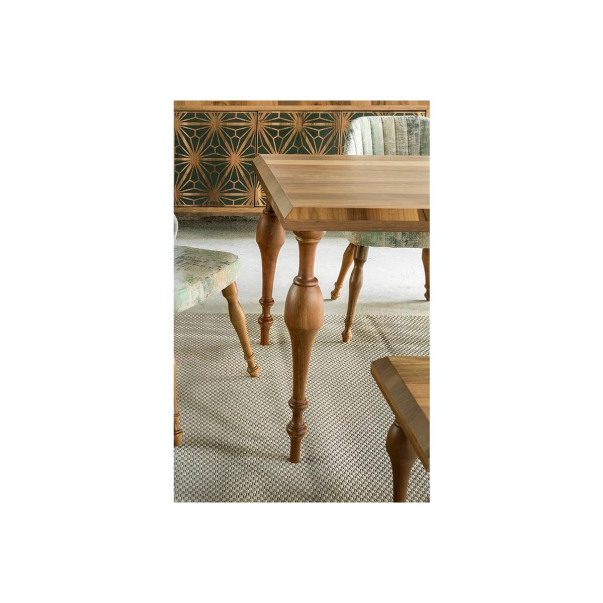 Maria 6-8 Seat Fixed Dining Table, Dark Wood – image 3