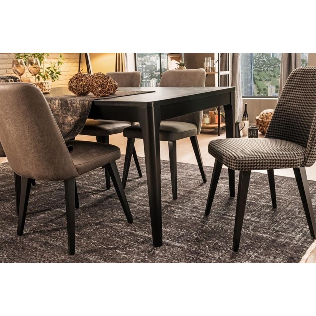 Eidos 6 Seat Fixed Dining Table, Black – image 2