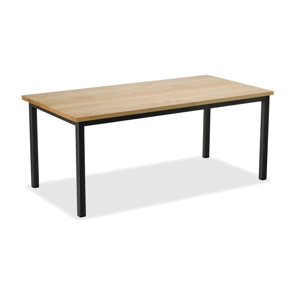 Franklyn 6-8 Seat Fixed Dining Table, Natural & Black