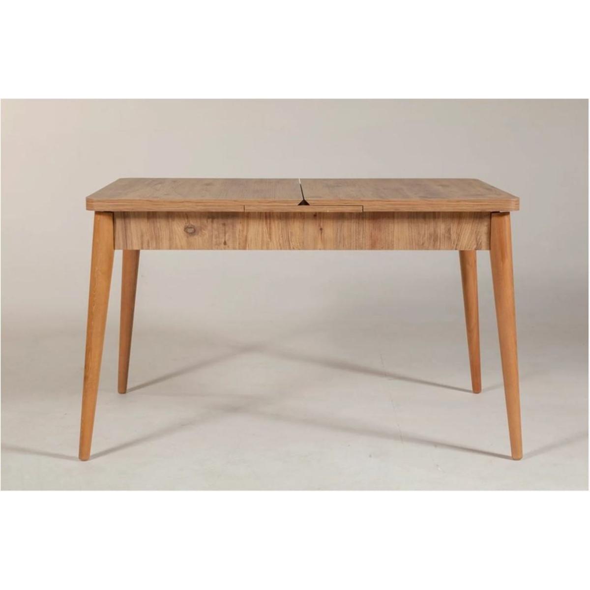 Vina 4-6 Seat Extendable Dining Table, Oak – image 3