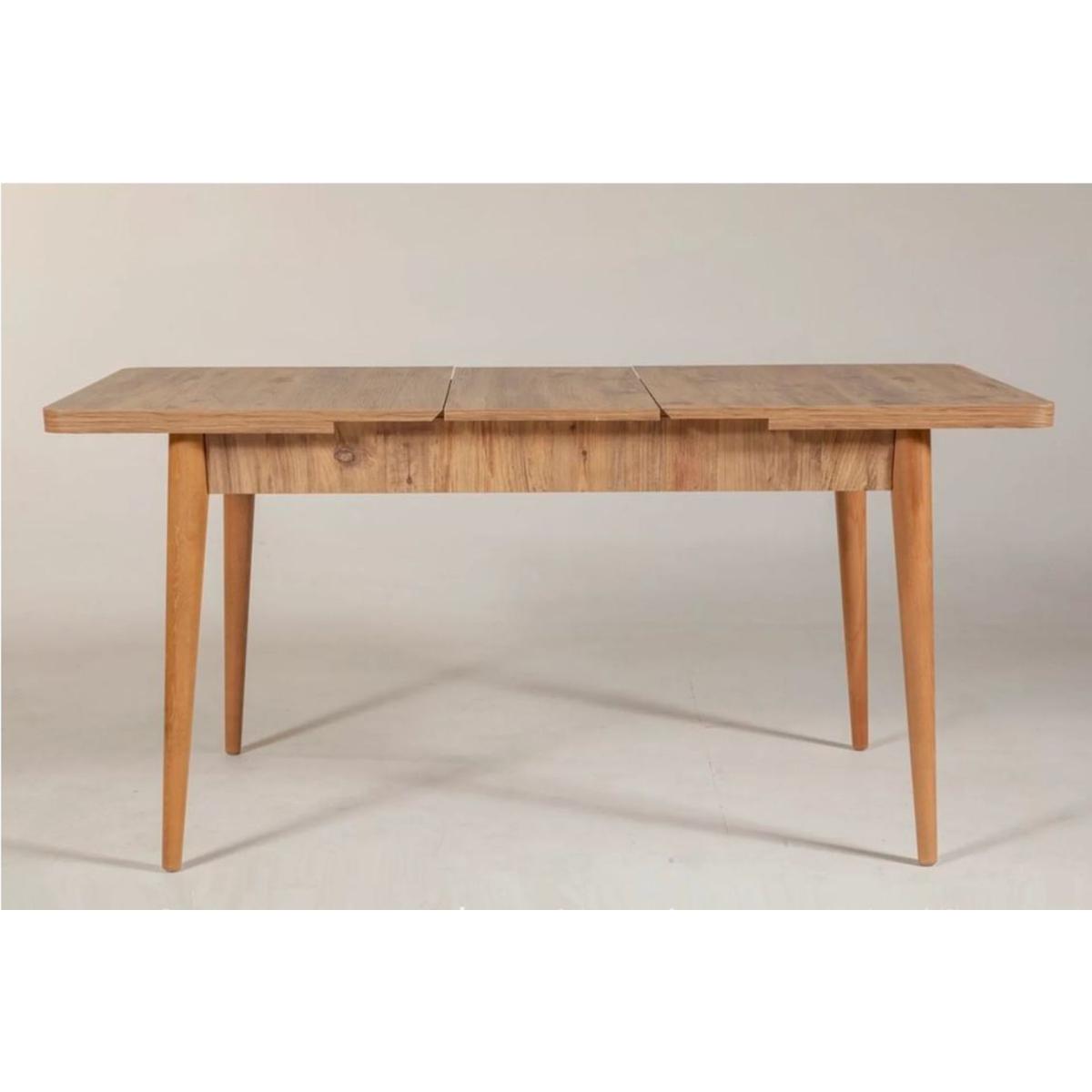 Vina 4-6 Seat Extendable Dining Table, Oak – image 4