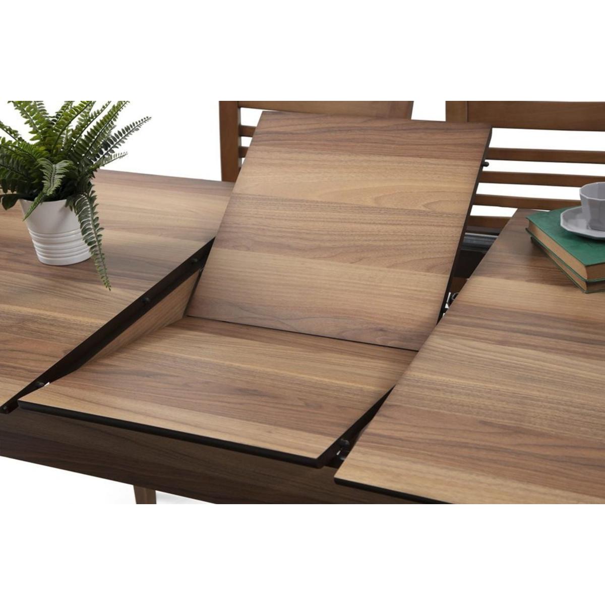 Polo 4 - 6 Seat Extendable Dining Table, Dark Wood – image 2