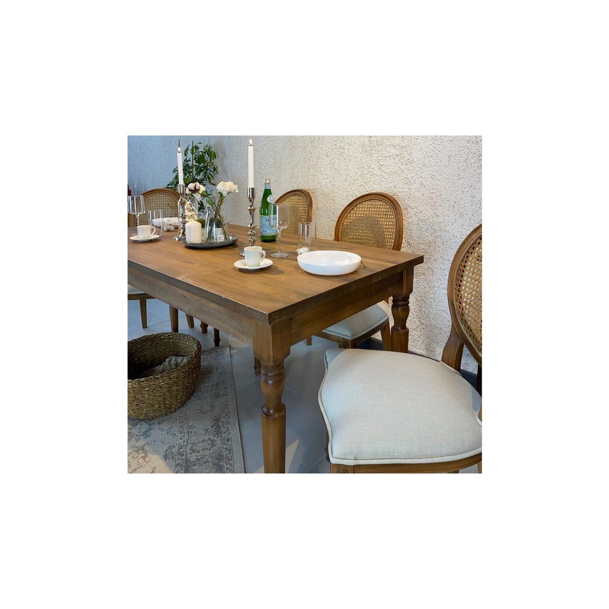 Orlando Fixed Dining Table, Walnut – image 2