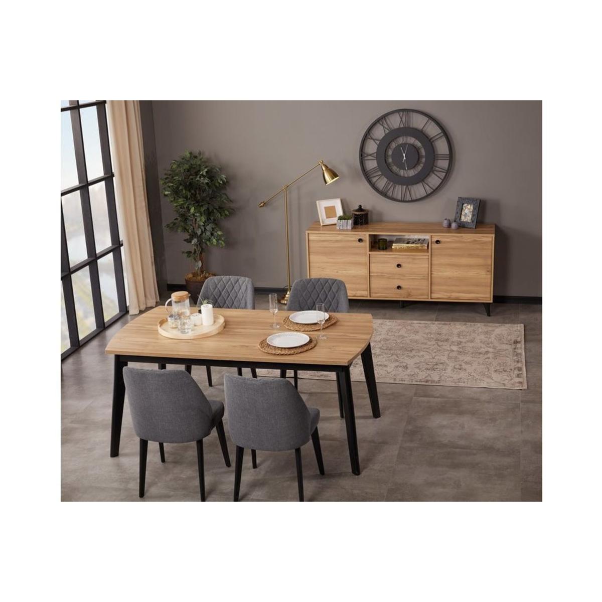 Ety Fixed Dining Table, 90 x 170 cm, Walnut – image 3