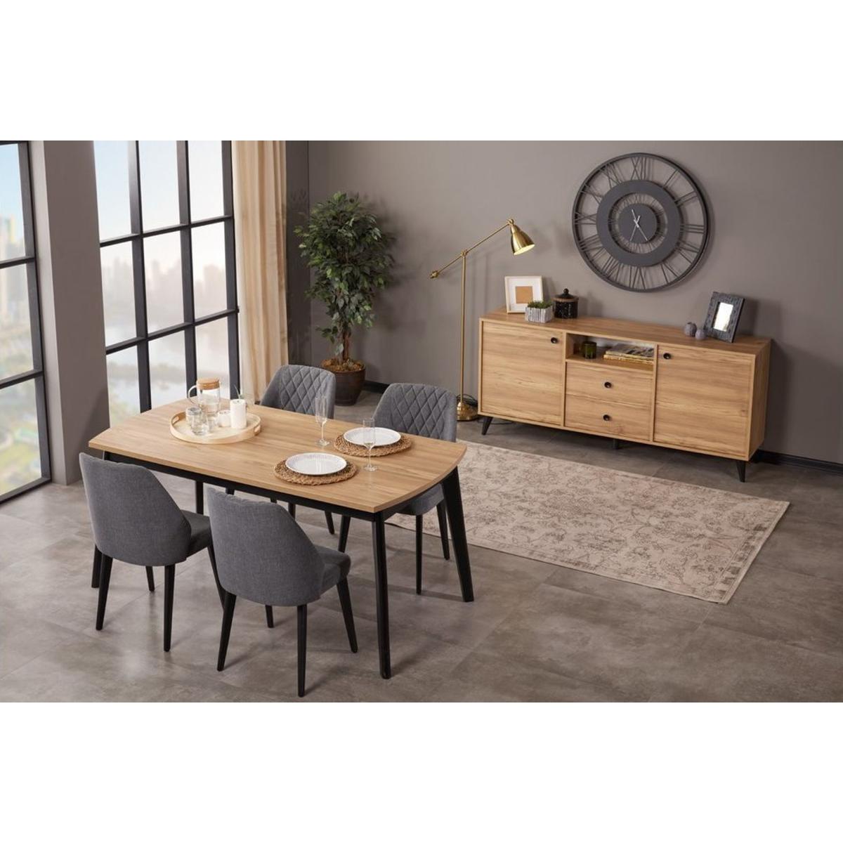 Ety Fixed Dining Table, 90 x 170 cm, Walnut – image 4