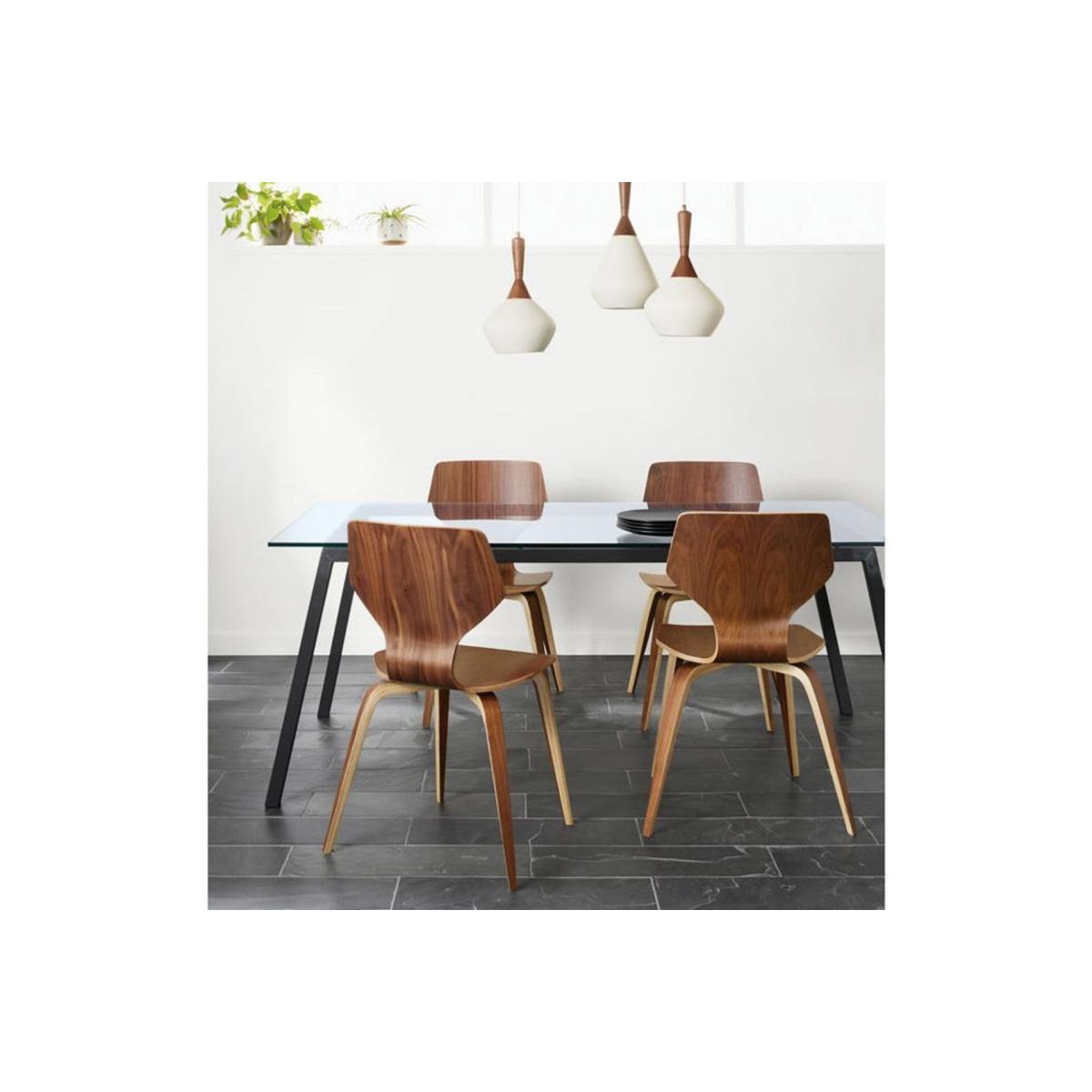 Zroft 4-6 Seat Glass Dining Table, Black – image 2