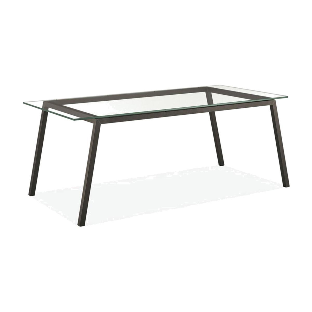 Zroft 4-6 Seat Glass Dining Table, Black – image 1