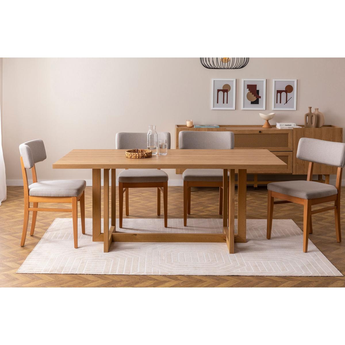 Madison Fixed Dining Table, 90 x 180 cm, Oak – image 2
