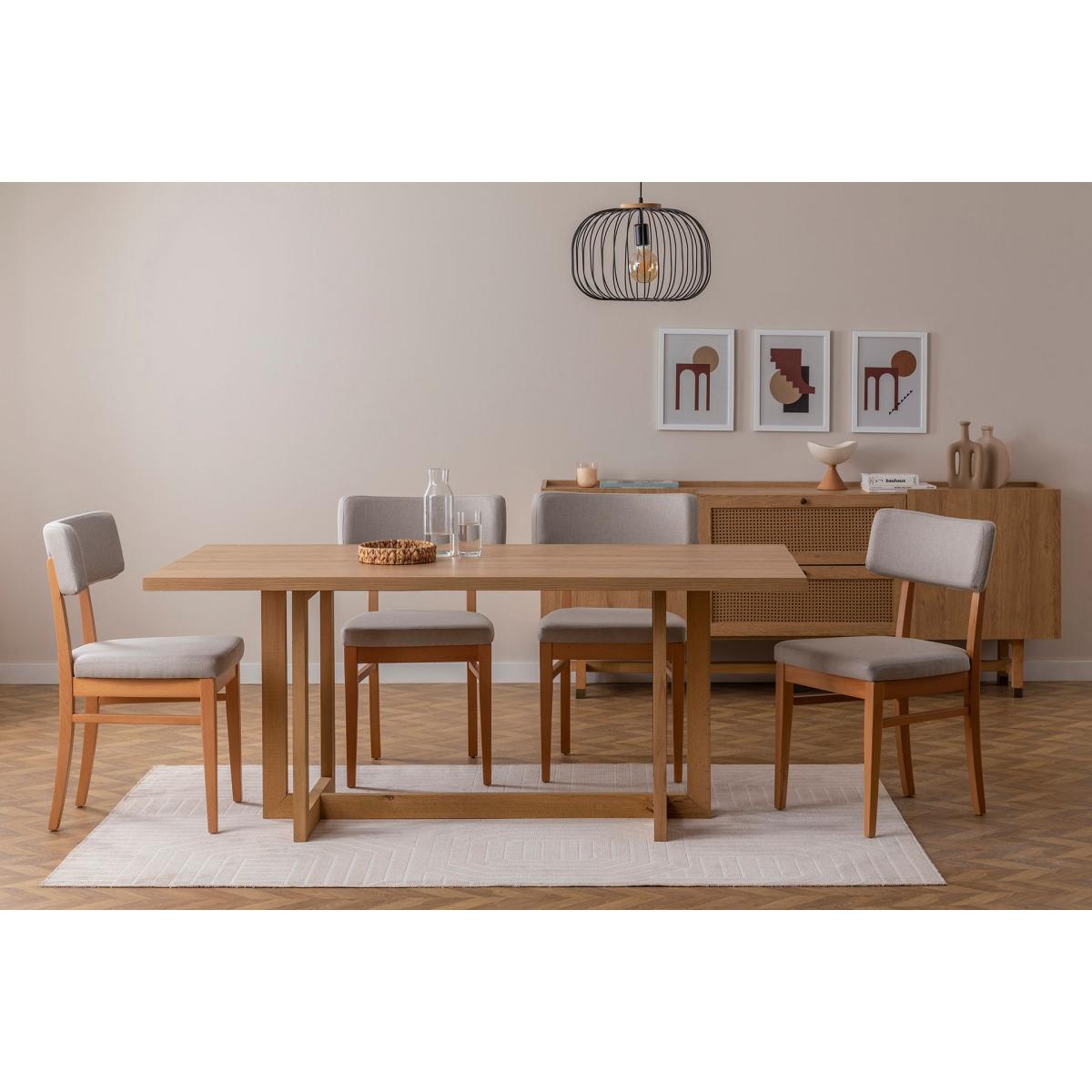 Madison Fixed Dining Table, 90 x 180 cm, Oak – image 1