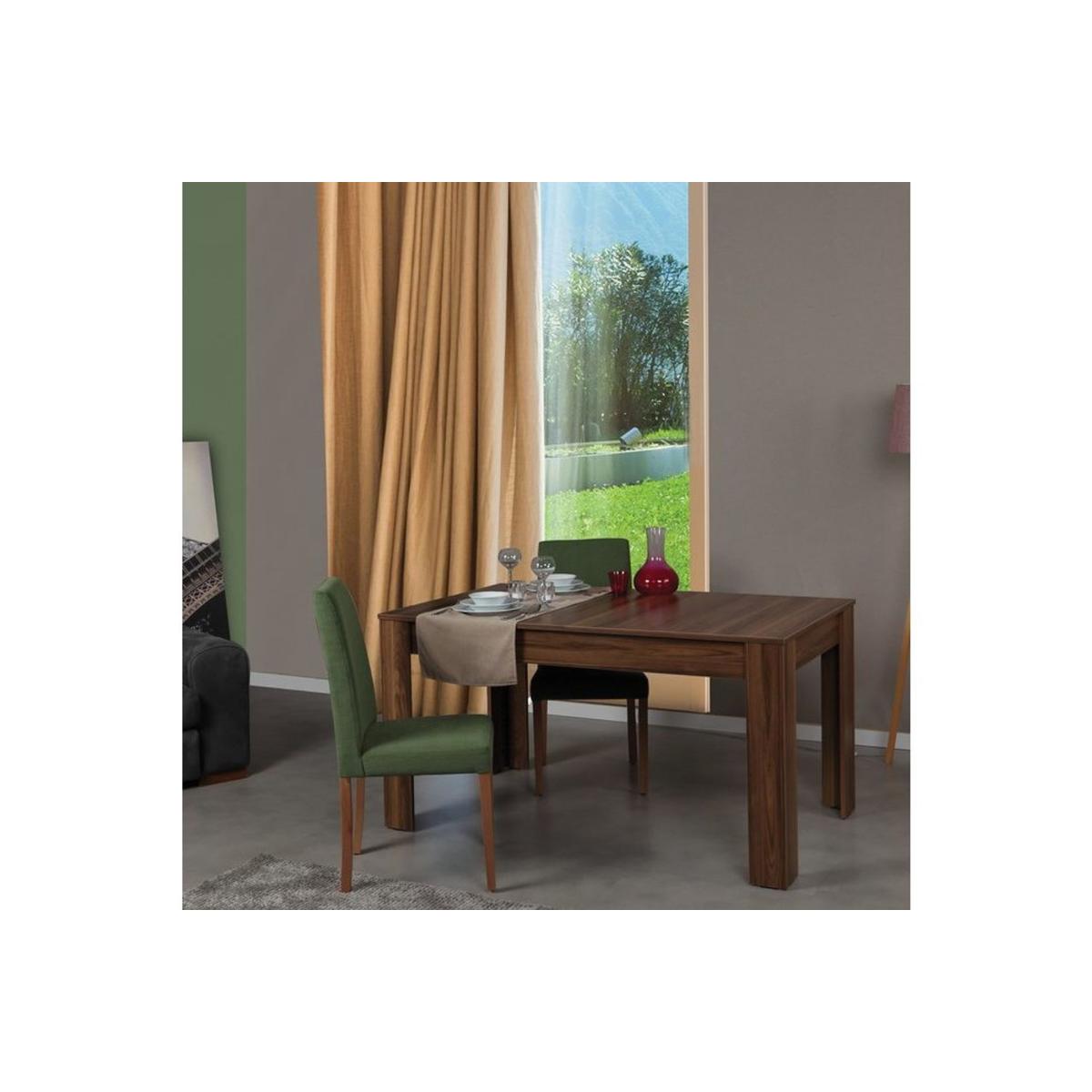 Bois 4-6 Seat Extendable Dining Table, Dark Wood – image 2
