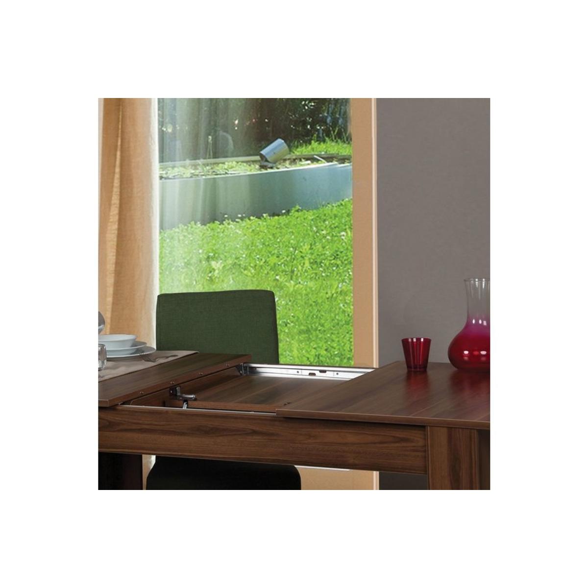 Bois 4-6 Seat Extendable Dining Table, Dark Wood – image 4