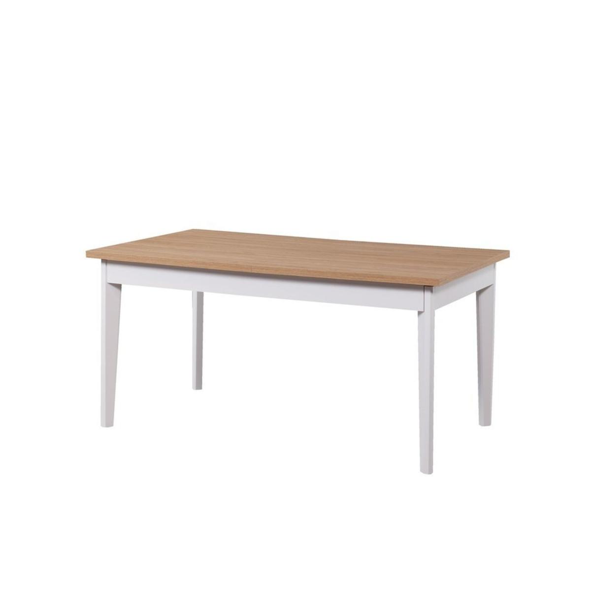 Lorin 4-6 Seat Fixed Dining Table, Light Wood & White – image 2
