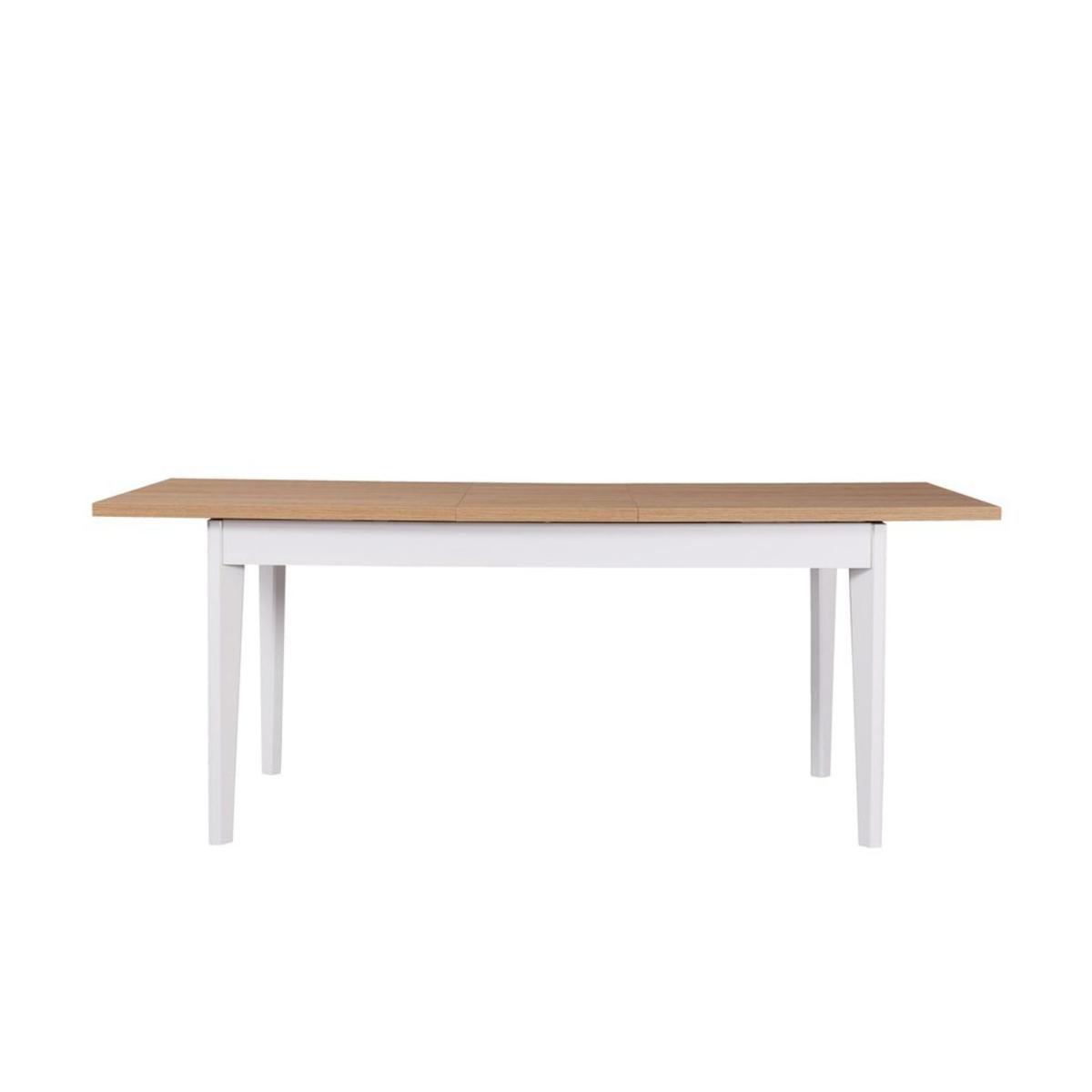 Lorin 4-6 Seat Fixed Dining Table, Light Wood & White – image 3