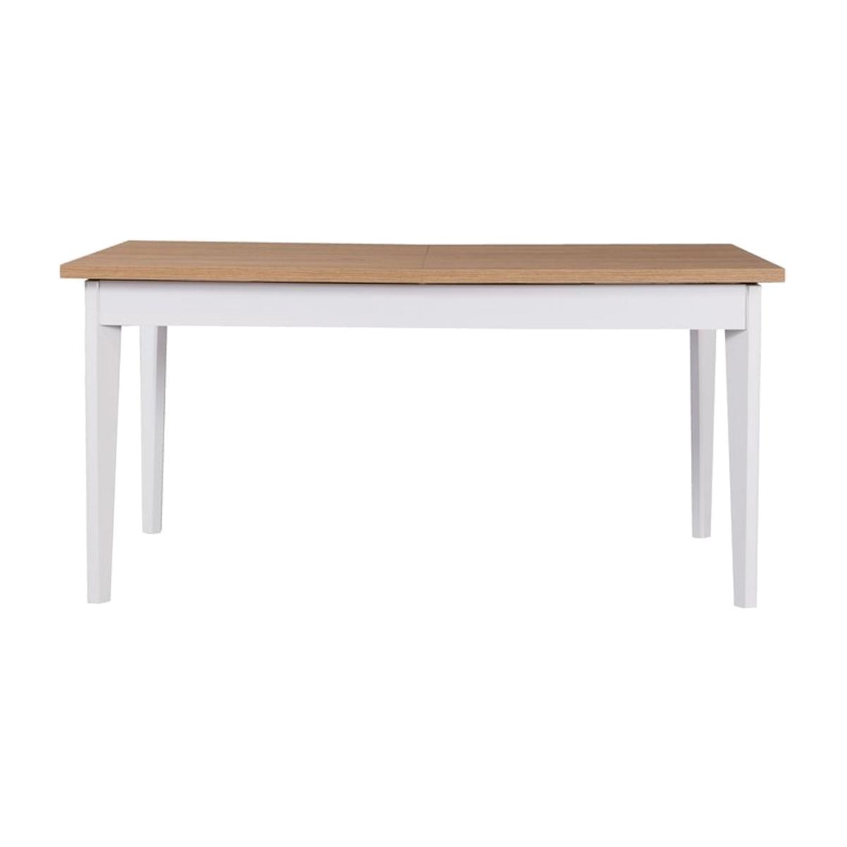 Lorin 4-6 Seat Fixed Dining Table, Light Wood & White – image 1