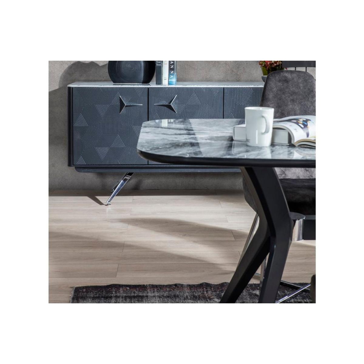Initial Fixed Dining Table, Grey – image 3