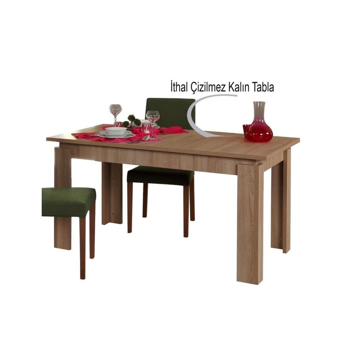 Huqqa 4-6 Seat Extendable Dining Table, Light Wood – image 5