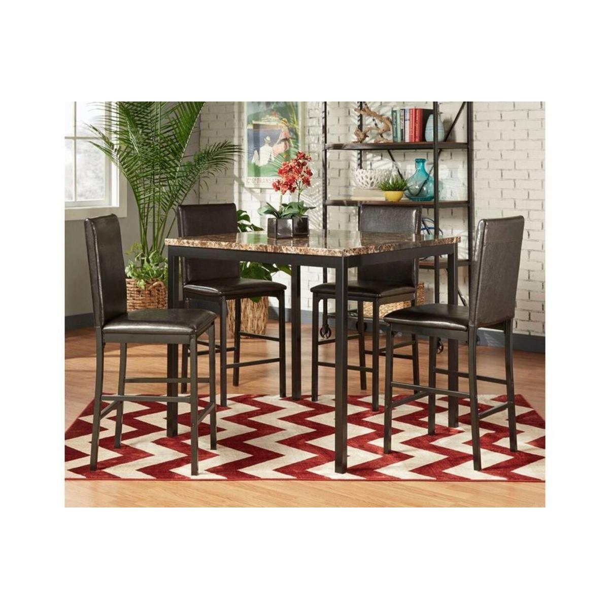 Blink 4 Seat Dining Table, Marble – image 3