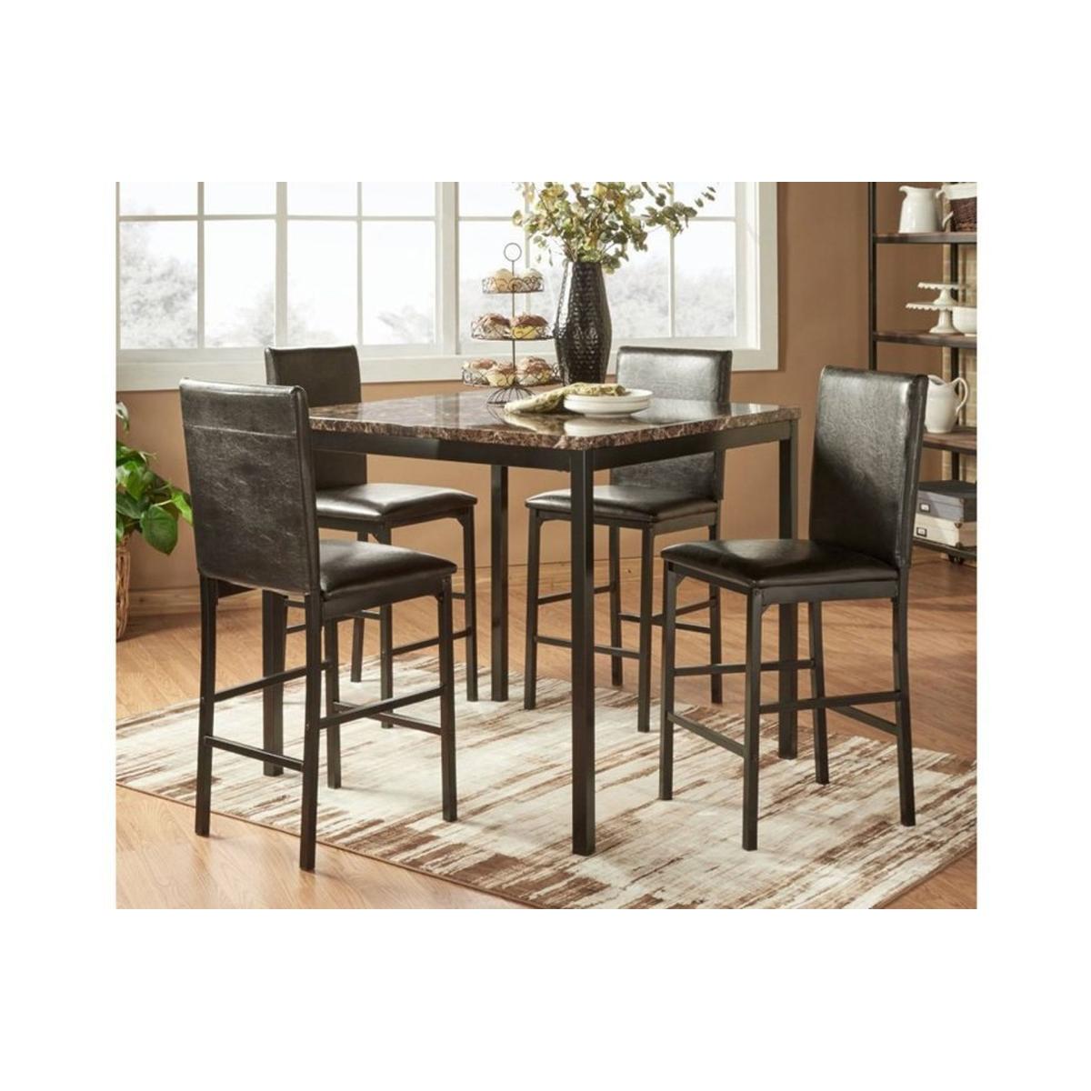 Blink 4 Seat Dining Table, Marble – image 4
