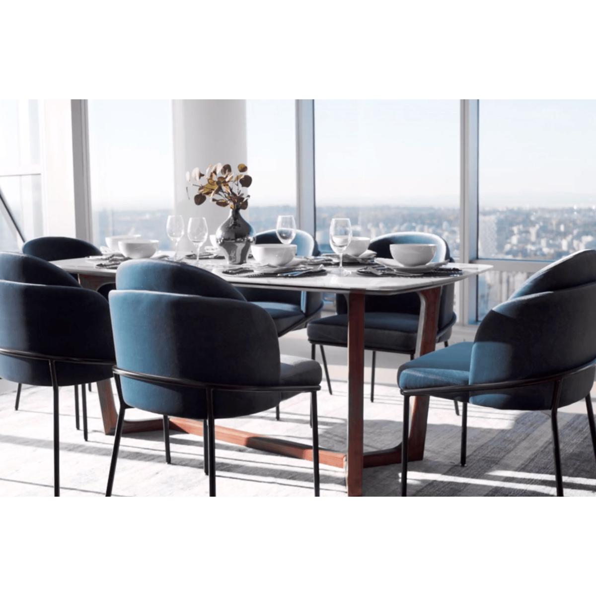Ruby 6-8 Seat Fixed Dining Table, White – image 6