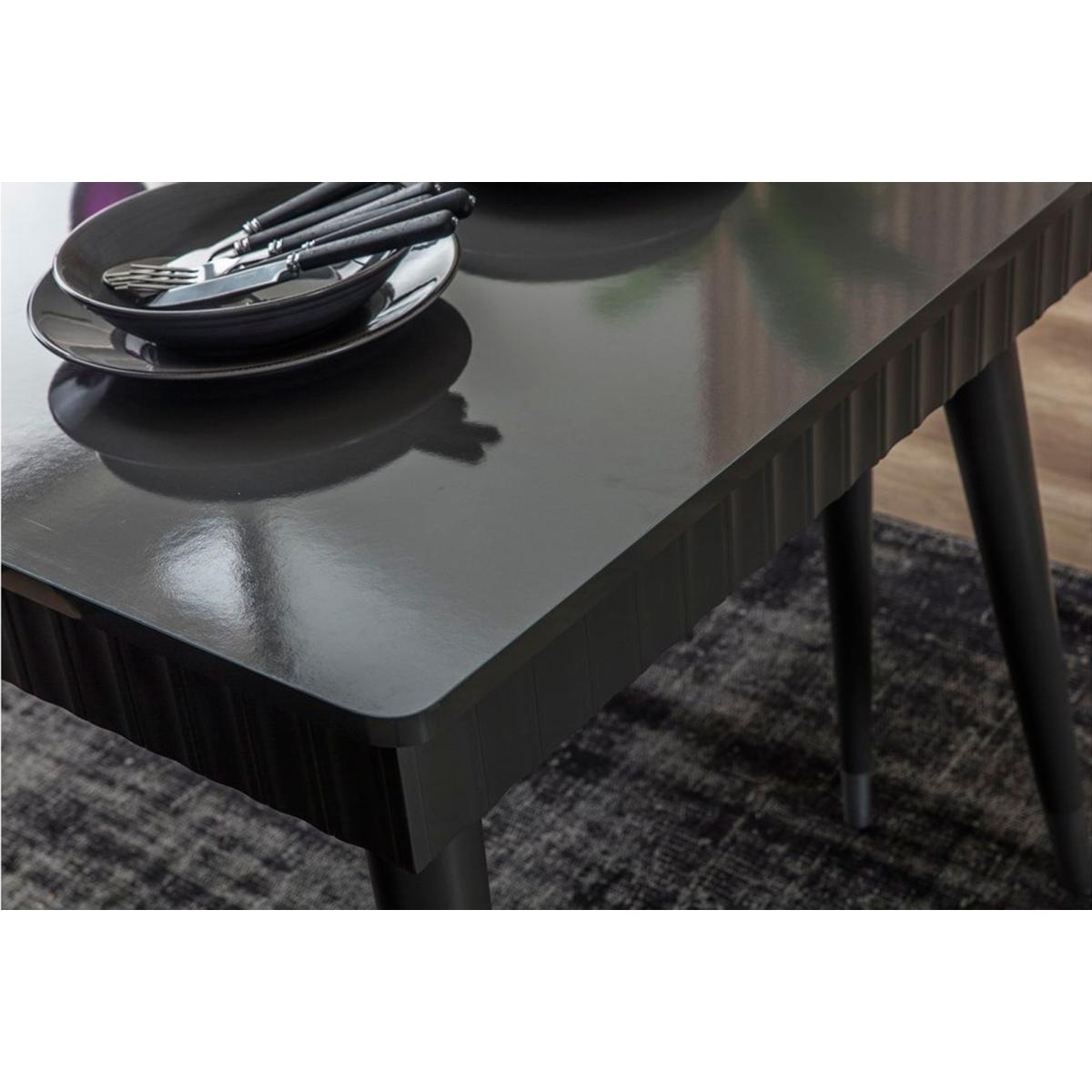 Orenda 4-6 Seat Dining Table, Dark Grey – image 3