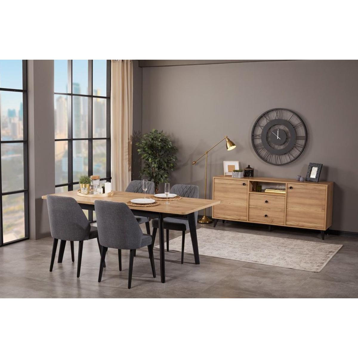 Eti 6-8 Seat Extendable Dining Table, Oak – image 3