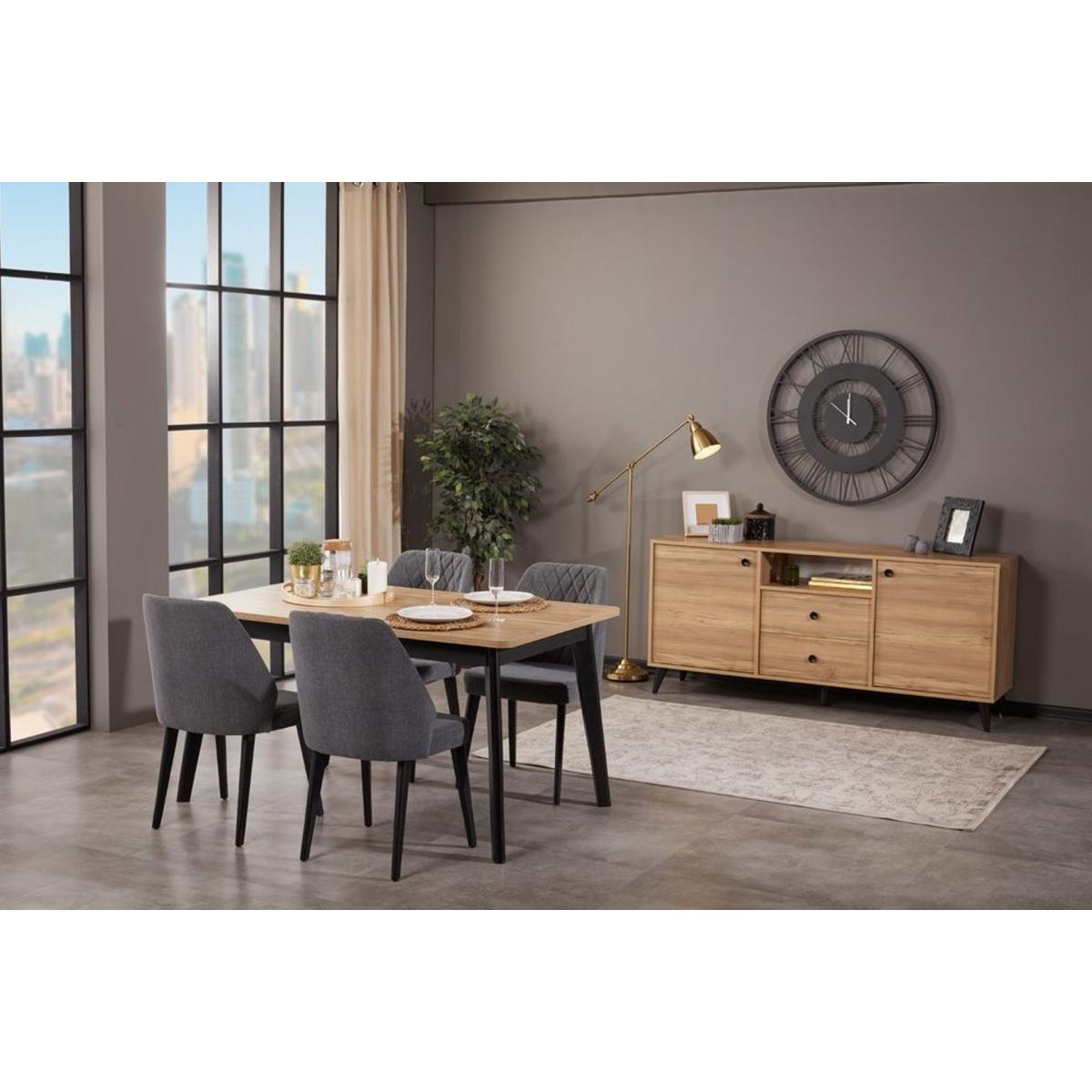 Eti 6-8 Seat Extendable Dining Table, Oak – image 5