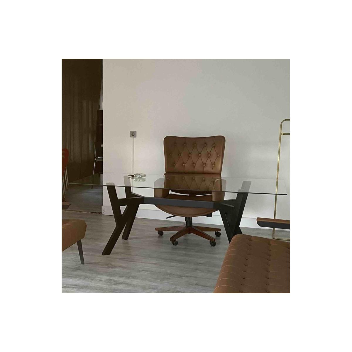 Thedo Fixed Dining Table, Black – image 2