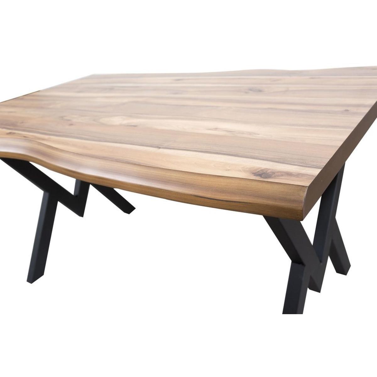 Didyma 2-4 Seat Fixed Dining Table, Light Wood & Black – image 2