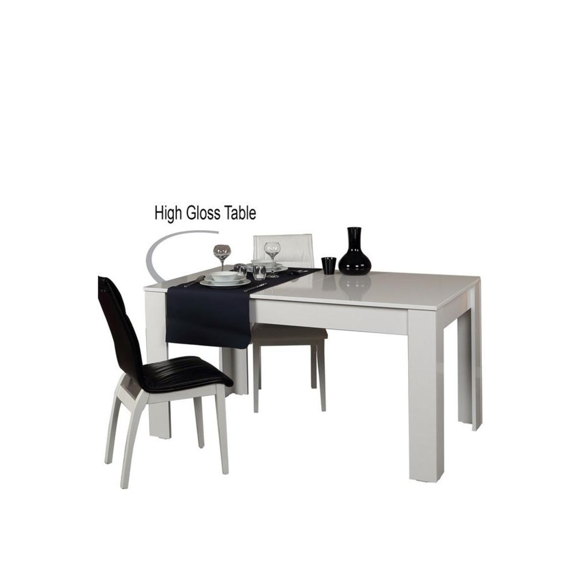 Bois 6-8 Seat Extendable Dining Table, White – image 4