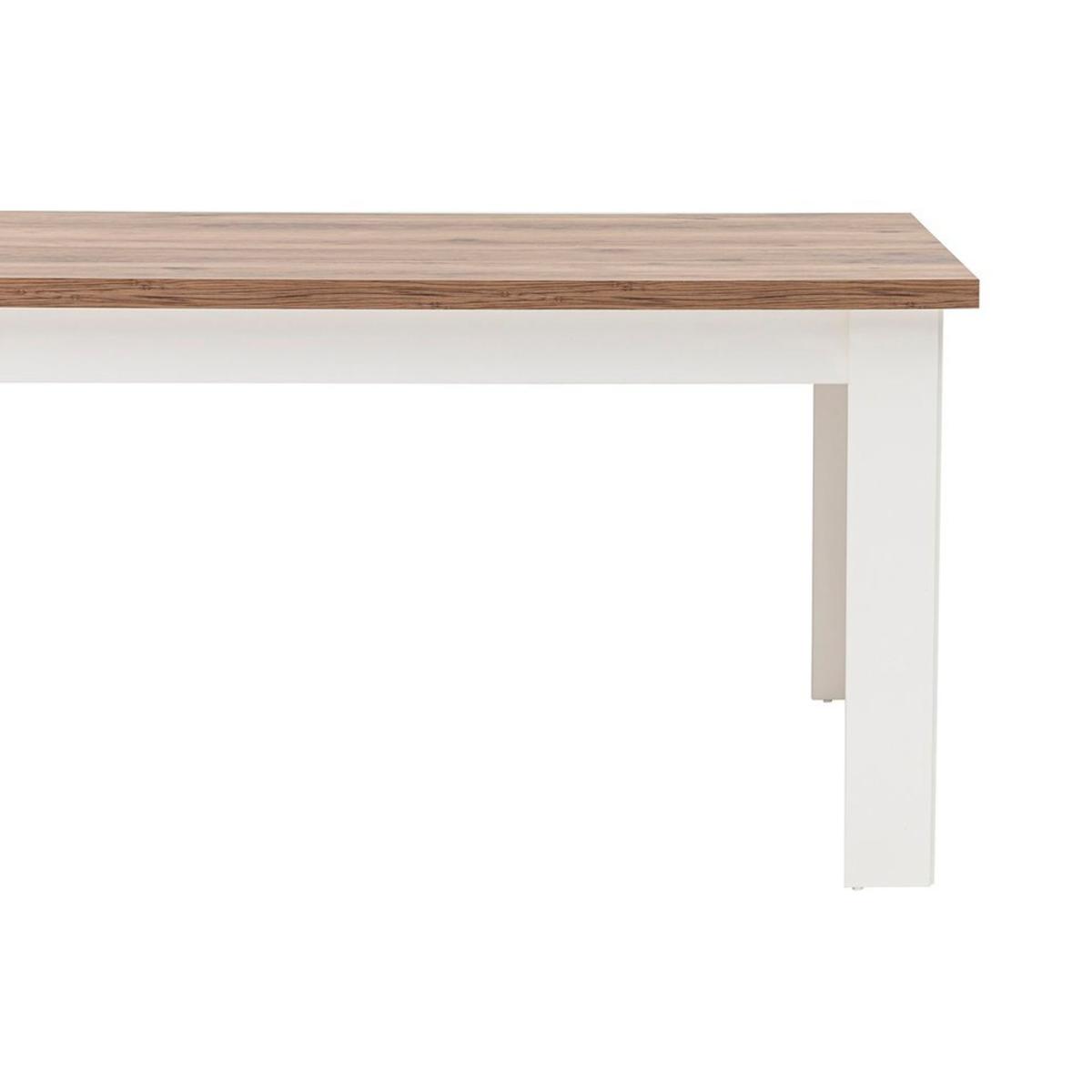 Agatha 4-6 Seat Fixed Dining Table, Dark Wood & White – image 5