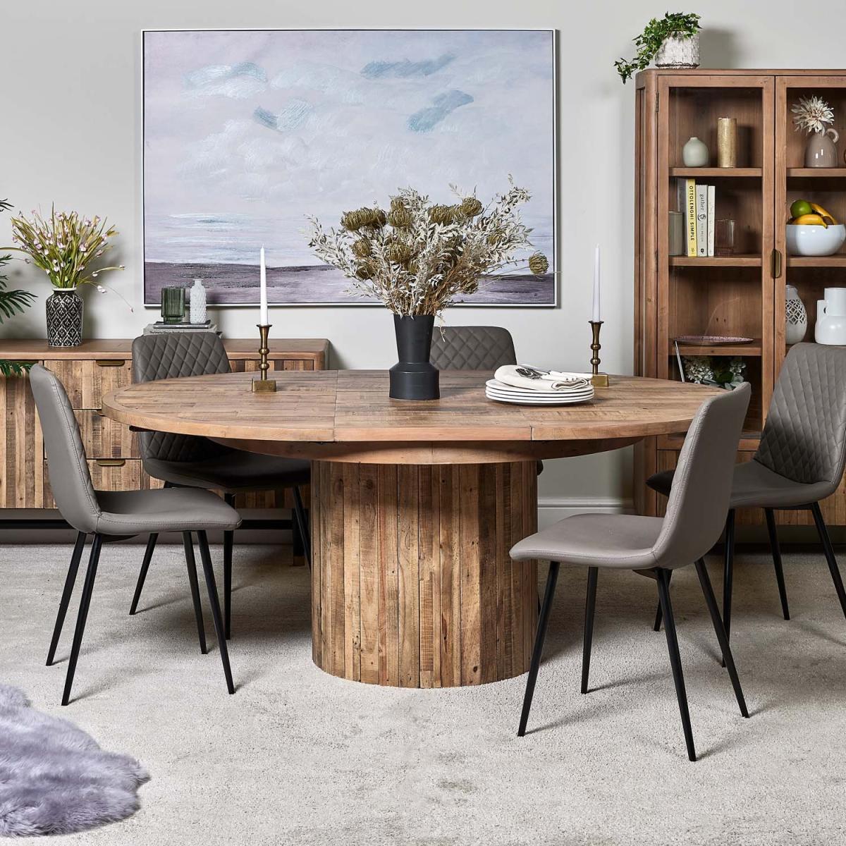 Perth 135-185 Round Extending Dining Table – image 2
