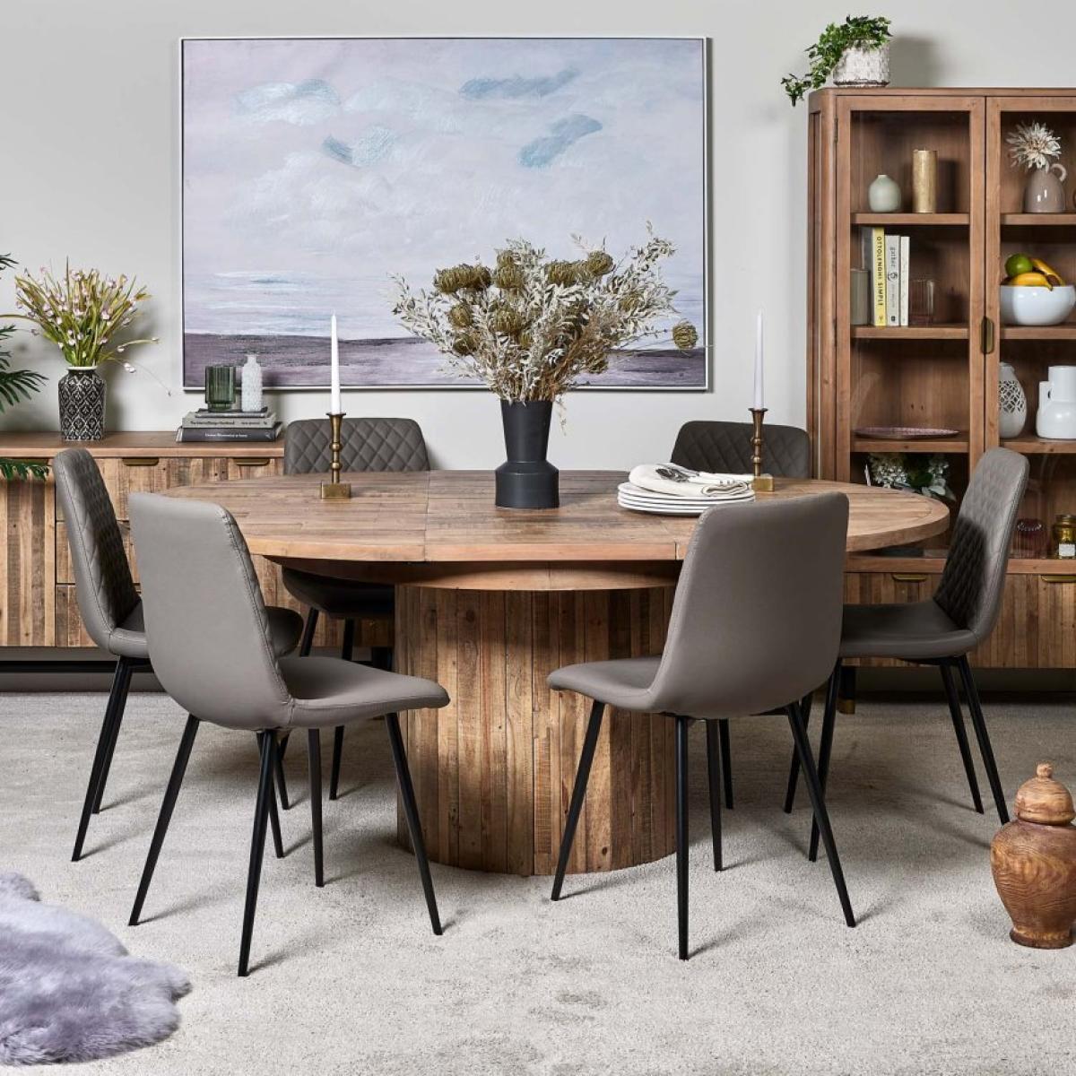 Perth 135-185 Round Extending Dining Table – image 1