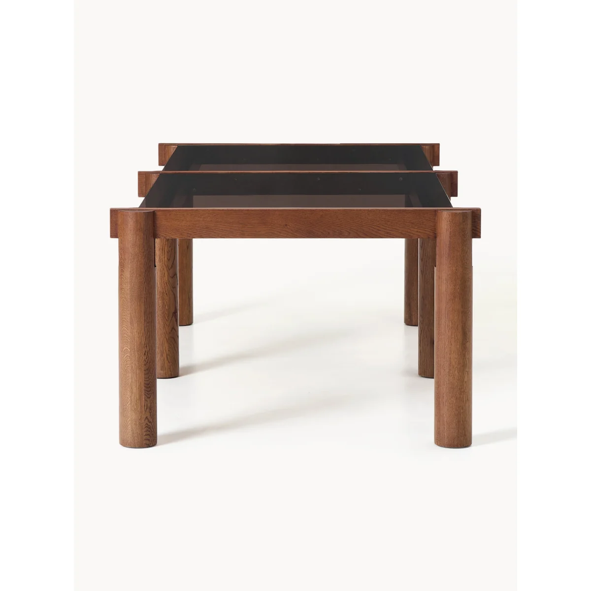 Oak Wood Dining Table Rory with Glass Tabletop, in various sizes – image 3