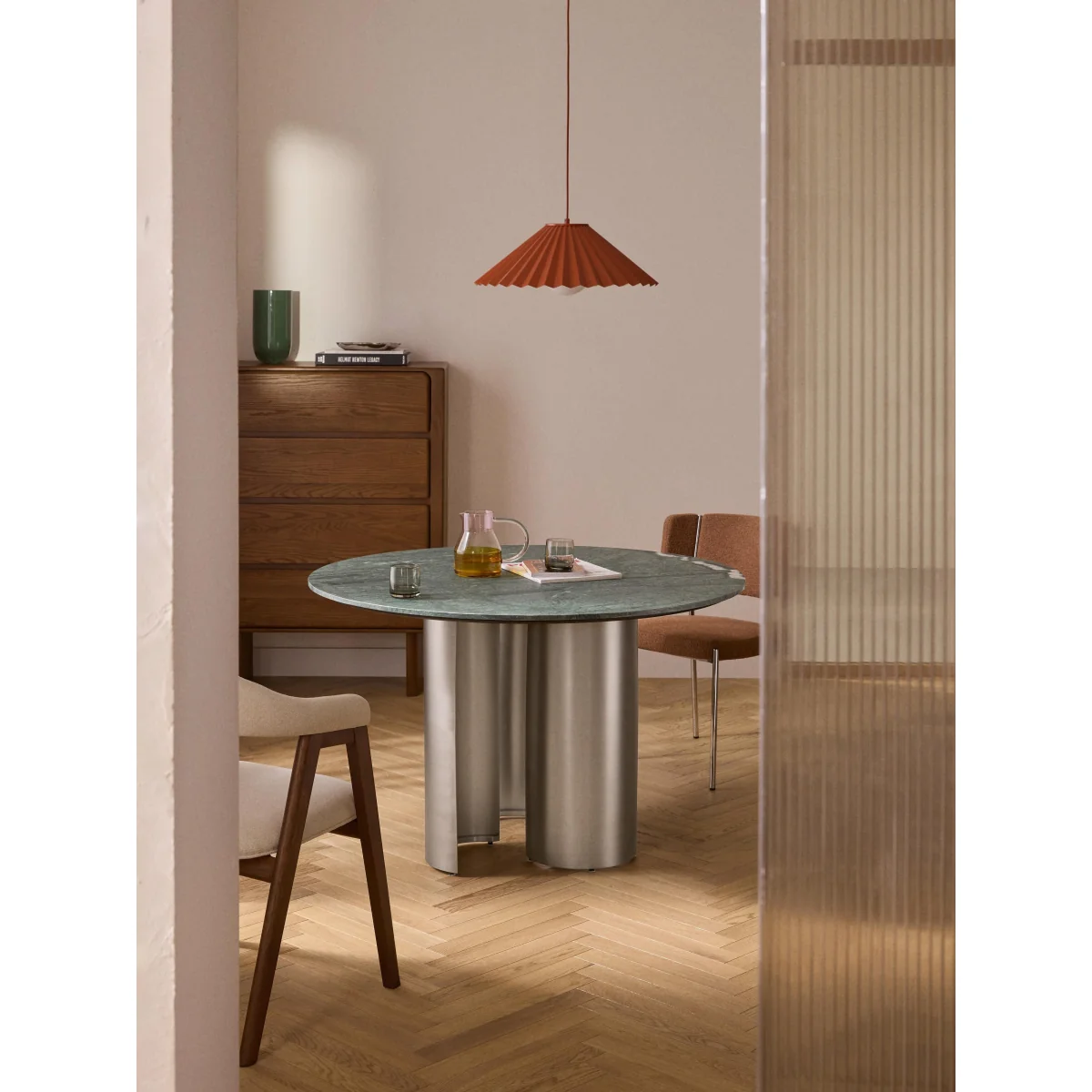 Round Dining Table Noam with Marble Table Top, Ø 120 cm – image 2