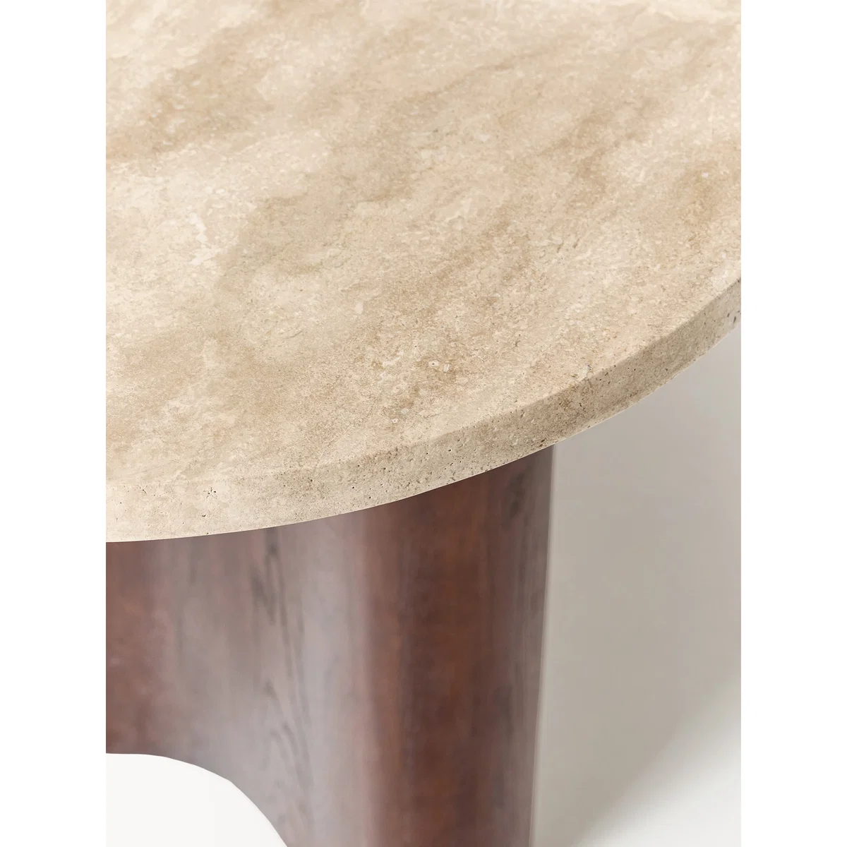 Oak Wood Dining Table Canyon with Travertine Top, in various sizes – image 5