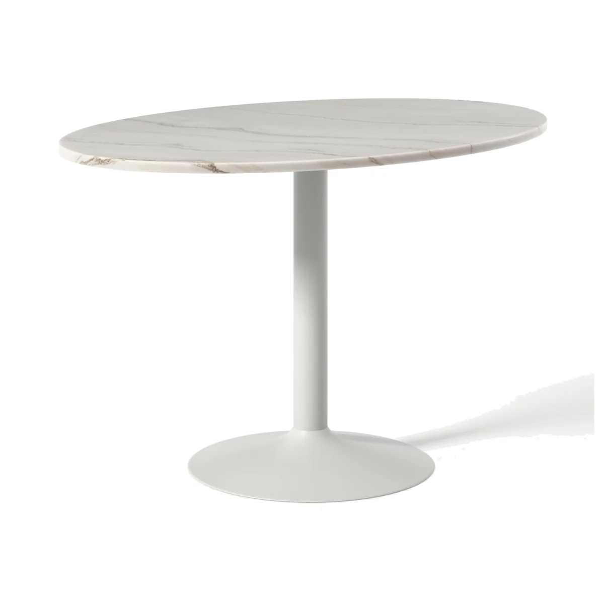 Oval Dining Table Miley with Marble Top, 120 x 80 cm – image 1