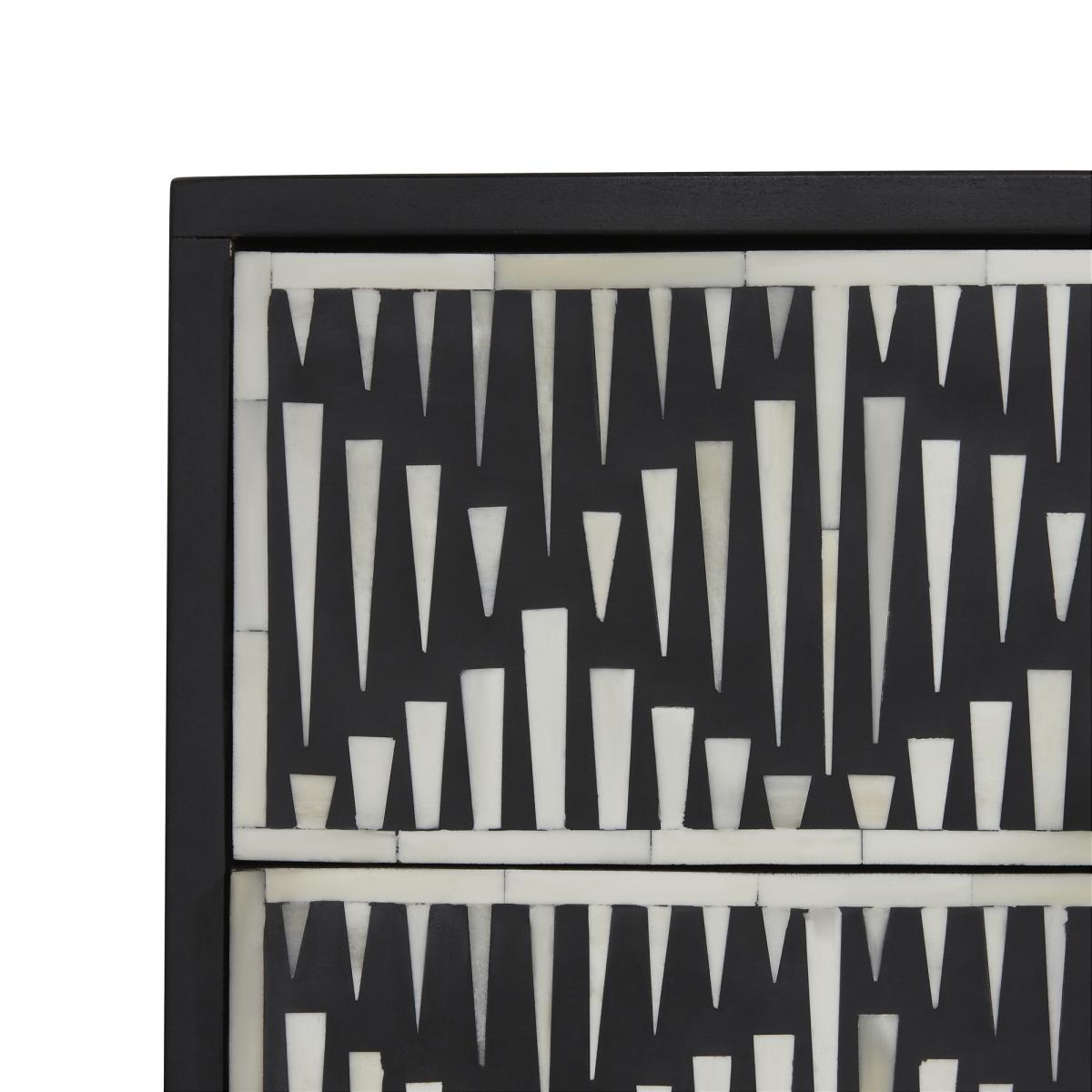 Vivian 2 Drawer Bedside Table, Black | Barker & Stonehouse – image 5