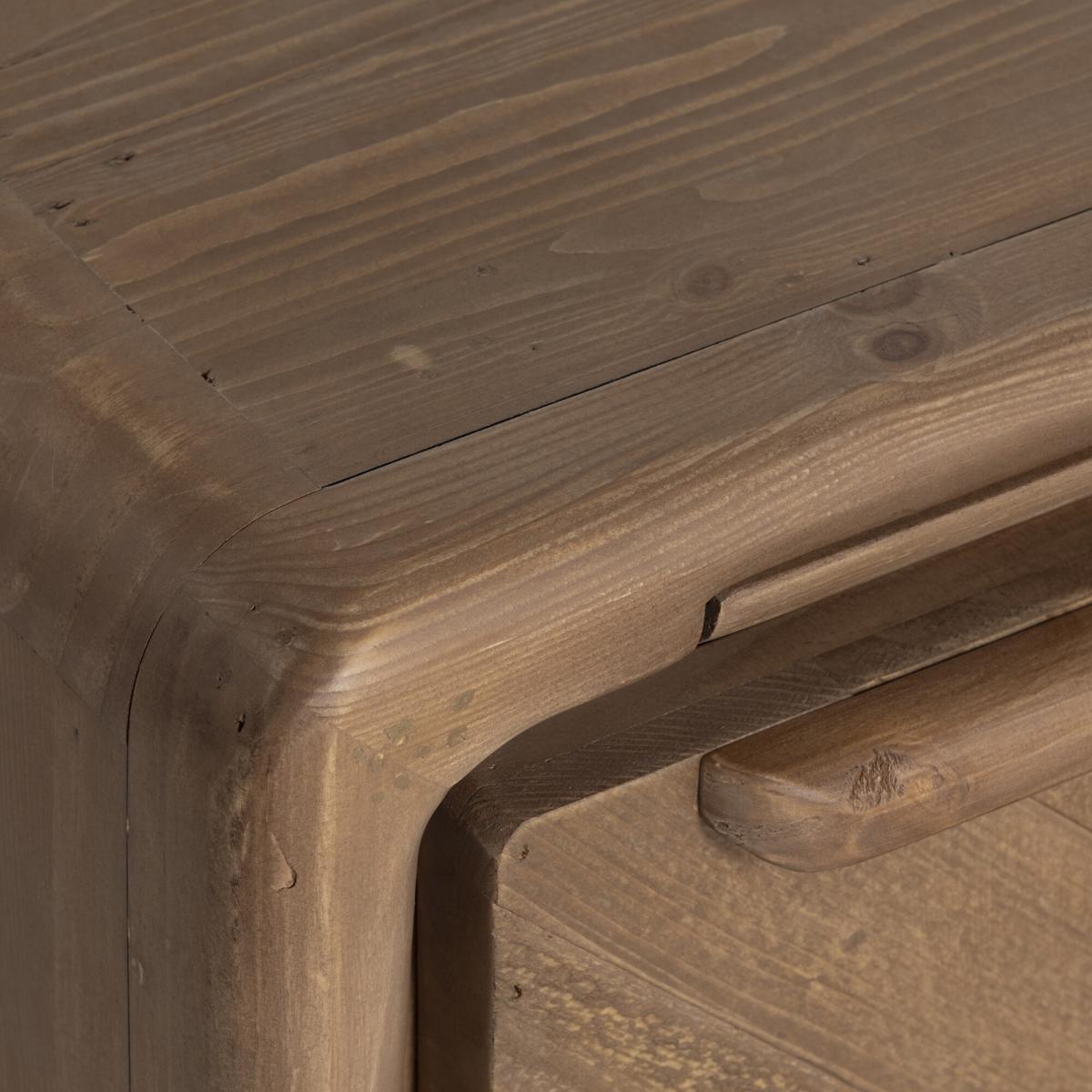 Bevan 3 Drawer Bedside Table, Pine Wood | Barker & Stonehouse – image 3