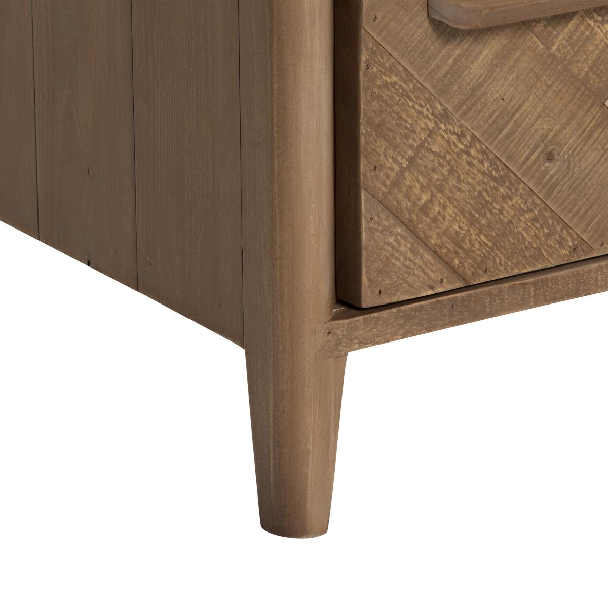 Bevan 3 Drawer Bedside Table, Pine Wood | Barker & Stonehouse – image 4