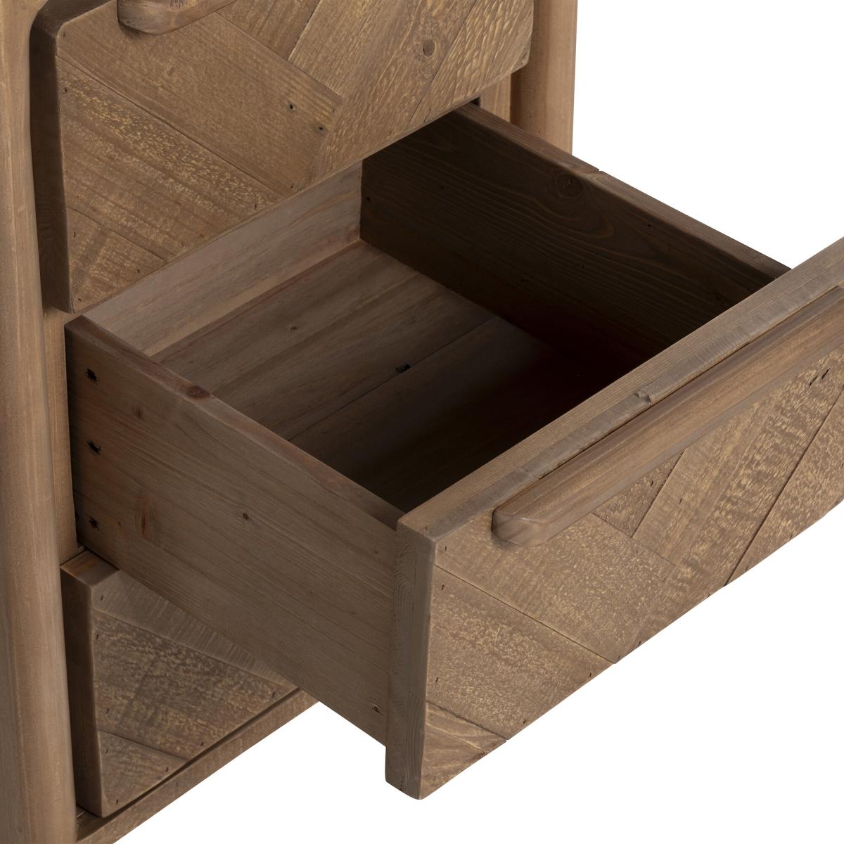 Bevan 3 Drawer Bedside Table, Pine Wood | Barker & Stonehouse – image 6