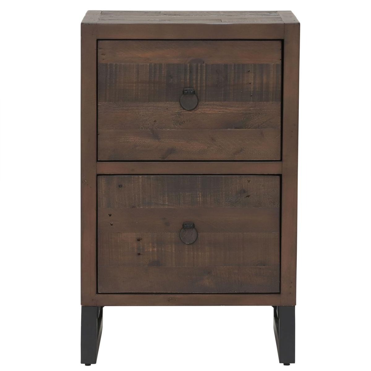 Tacoma 2 Drawer Office Cabinet, Brown | Barker & Stonehouse – image 2